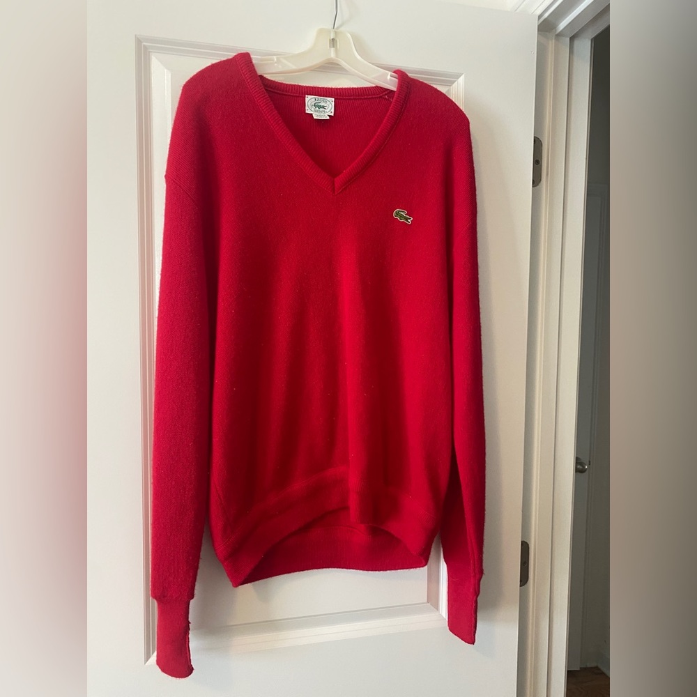 Izod Lacoste vintage v-neck sweater